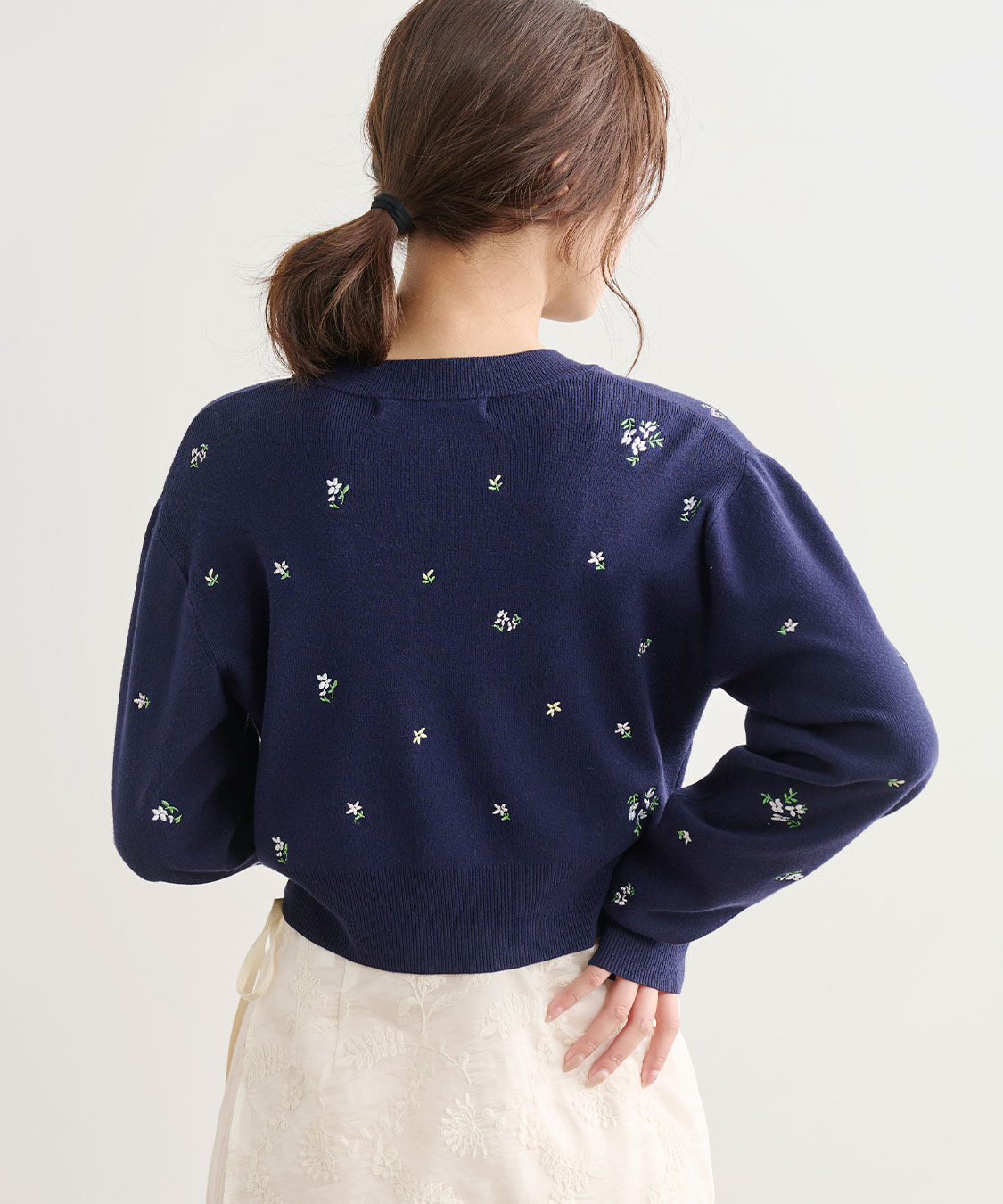 COCO DEAL「小花/ハート刺繍ニットカーディガン」|ニット・セーター|