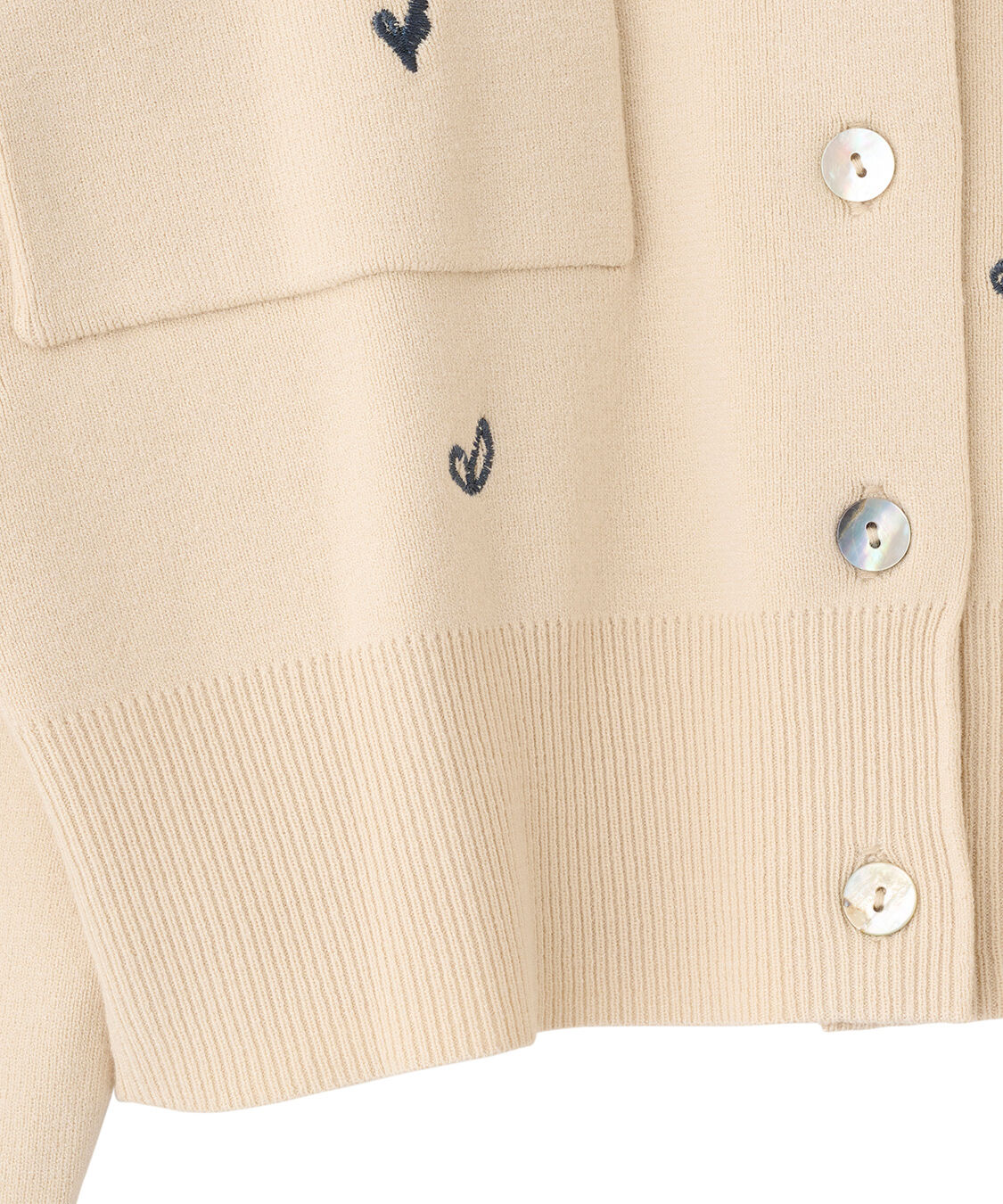 COCO DEAL「小花/ハート刺繍ニットカーディガン」|ニット・セーター|