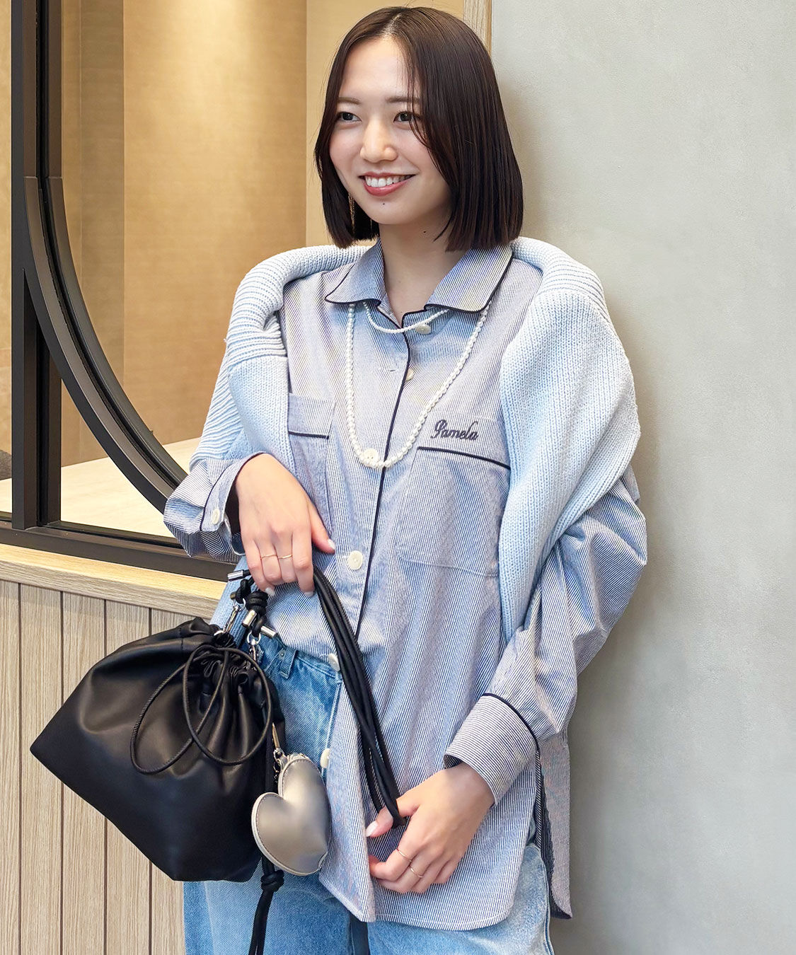 COCO DEAL「パジャマライクシャツ」|シャツ・ブラウス|ネイビー