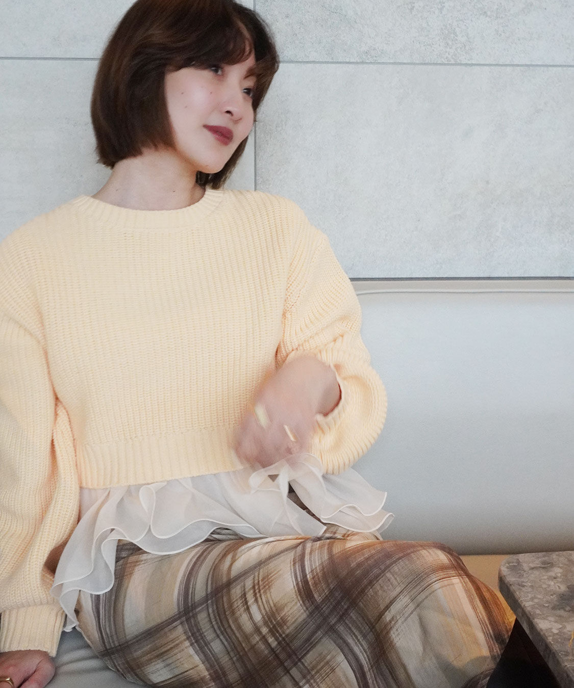 COCO DEAL「ペプラムブラウス&times;パフスリーブニットセット」|シャツ・ブラウス|