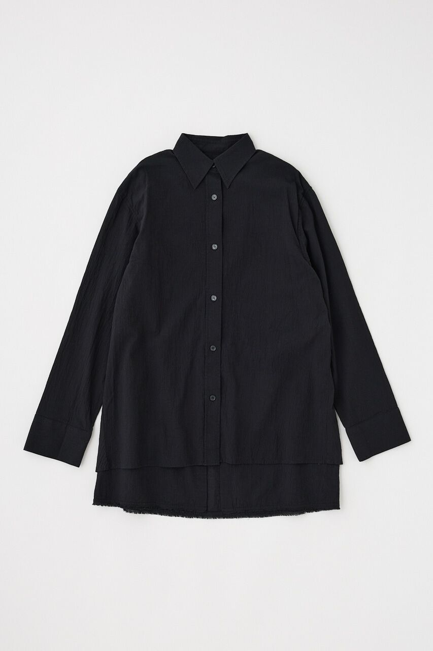 MOUSSY「LAYERED OVER シャツ」|シャツ・ブラウス|BLK