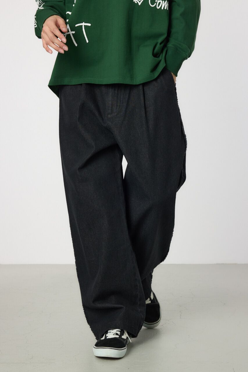 RODEO CROWNS「フリンジストレートデニムパンツ」|デニム|