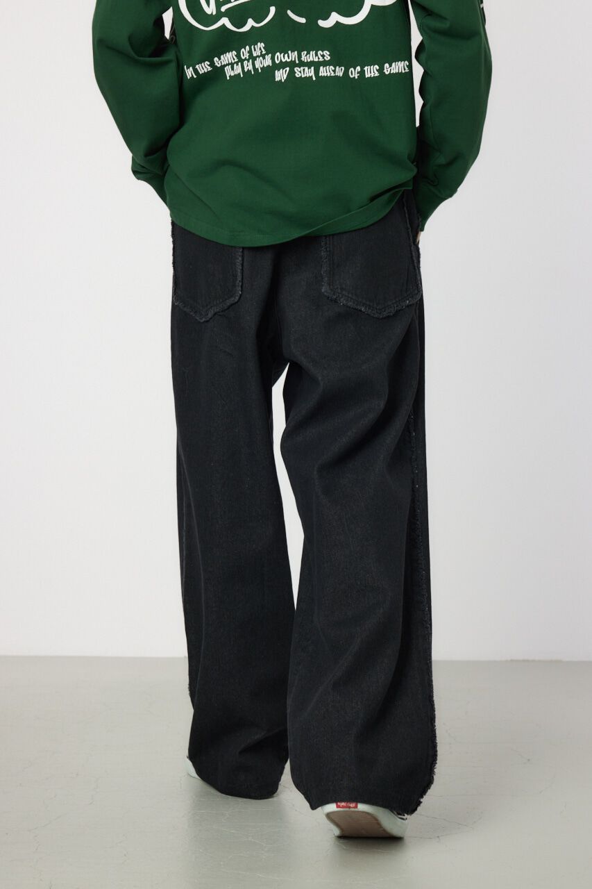 RODEO CROWNS「フリンジストレートデニムパンツ」|デニム|