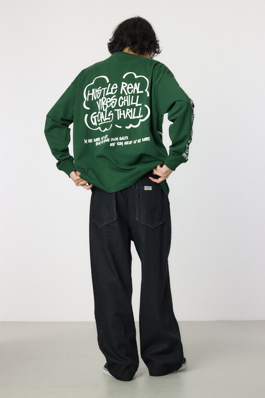 RODEO CROWNS「フリンジストレートデニムパンツ」|デニム|