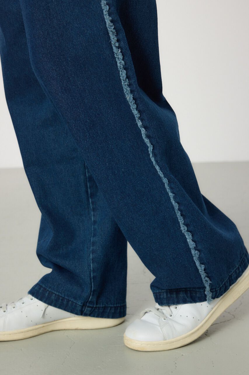 RODEO CROWNS「フリンジストレートデニムパンツ」|デニム|