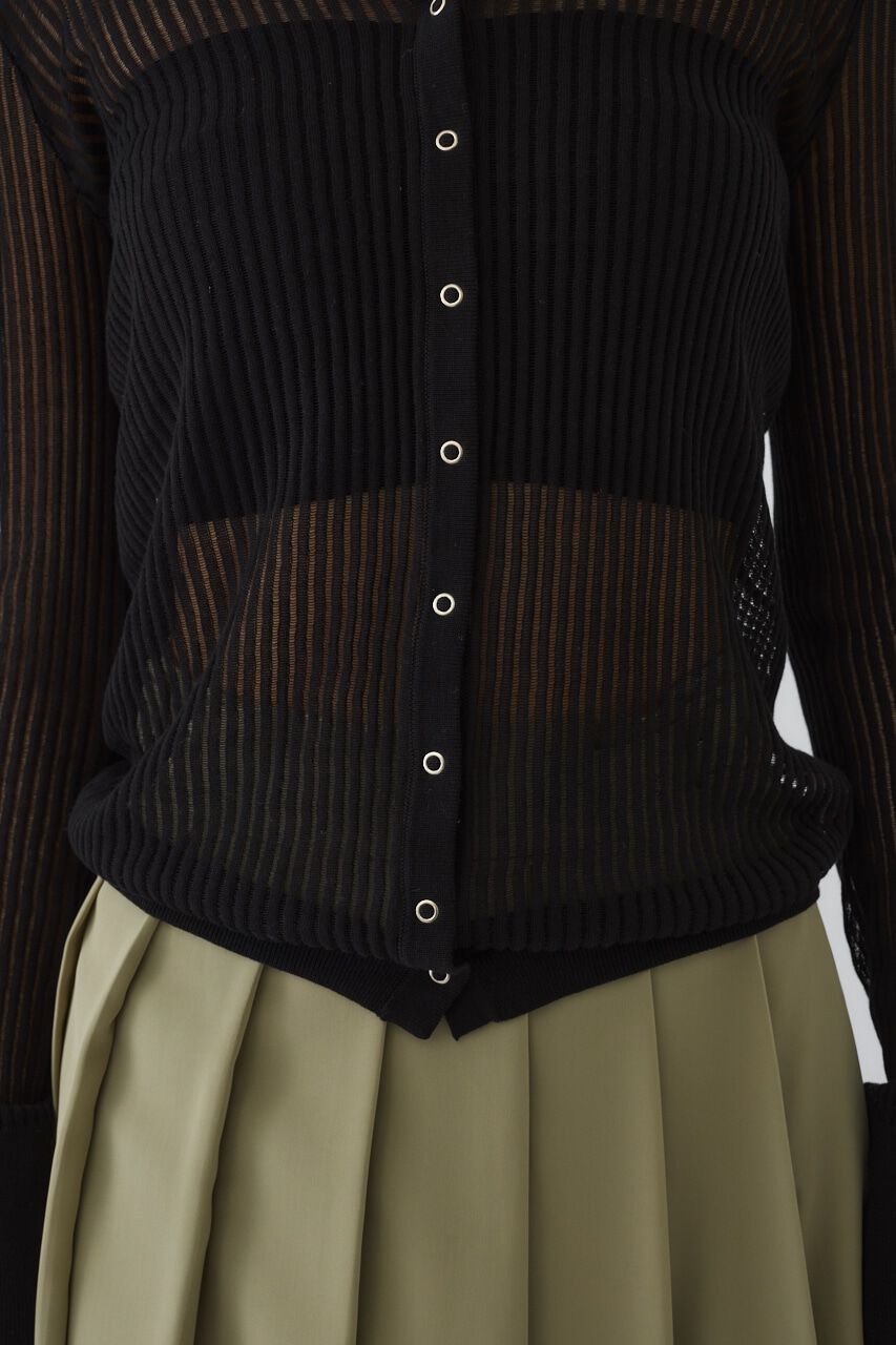 RIM.ARK 「Sheer ribbed hoodie」|ニット・セーター|