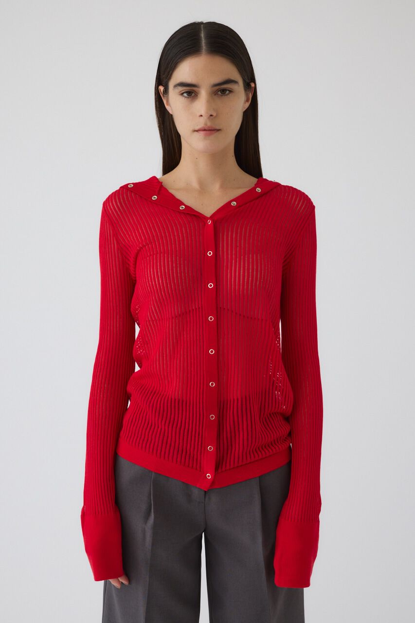 RIM.ARK 「Sheer ribbed hoodie」|ニット・セーター|