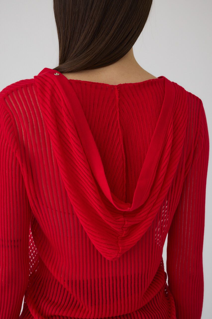 RIM.ARK 「Sheer ribbed hoodie」|ニット・セーター|