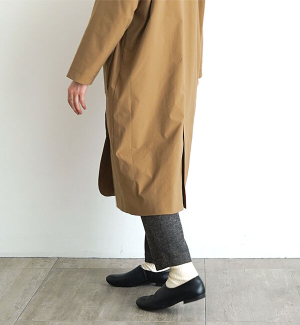 休日と詩「休日のドライブコート」|ステンカラーコート|