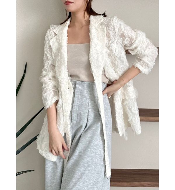 dazzlin「【セットアップ対応】シングルテーラードジャケット」|テーラードジャケット|オフホワイト