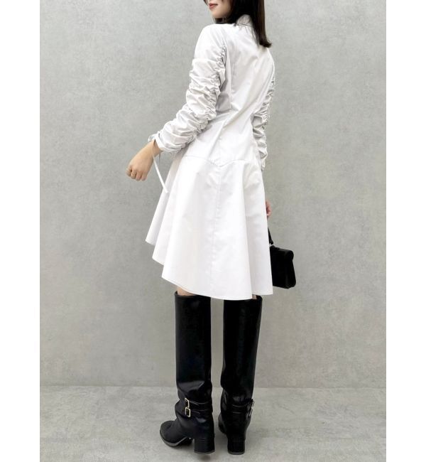 dazzlin「ギャザースリーブイレヘムシャツワンピース」|ワンピース|