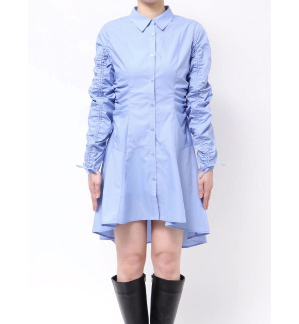 dazzlin「ギャザースリーブイレヘムシャツワンピース」|ワンピース|