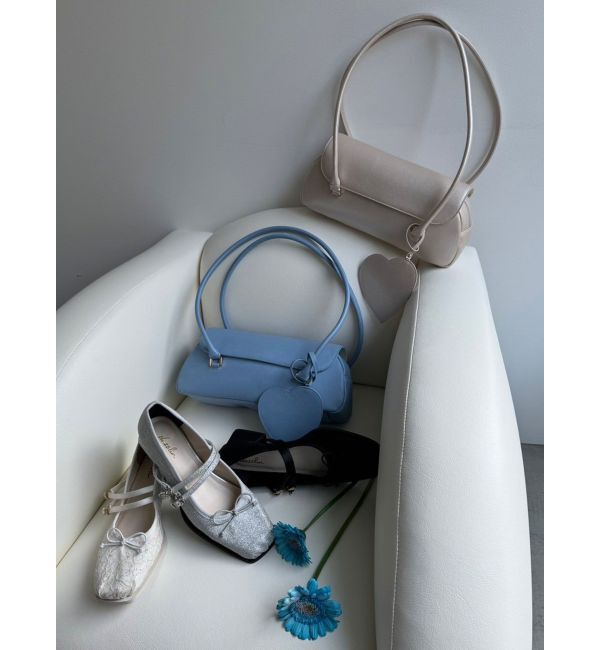 dazzlin「ハートチャームスクエアボックスバッグ」|ハンドバッグ|