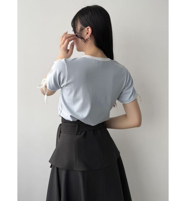 dazzlin「リボンスリーブロゴTシャツ」|Tシャツ・カットソー|