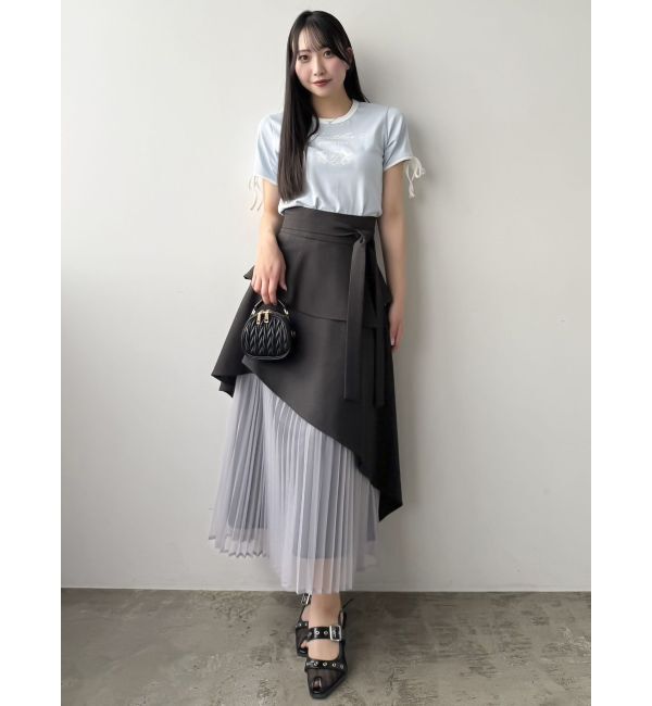 dazzlin「リボンスリーブロゴTシャツ」|Tシャツ・カットソー|