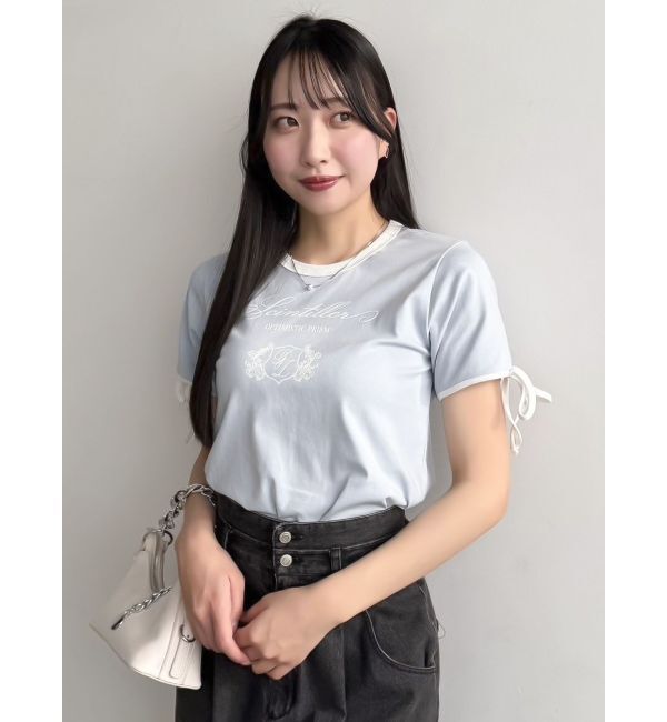 dazzlin「リボンスリーブロゴTシャツ」|Tシャツ・カットソー|