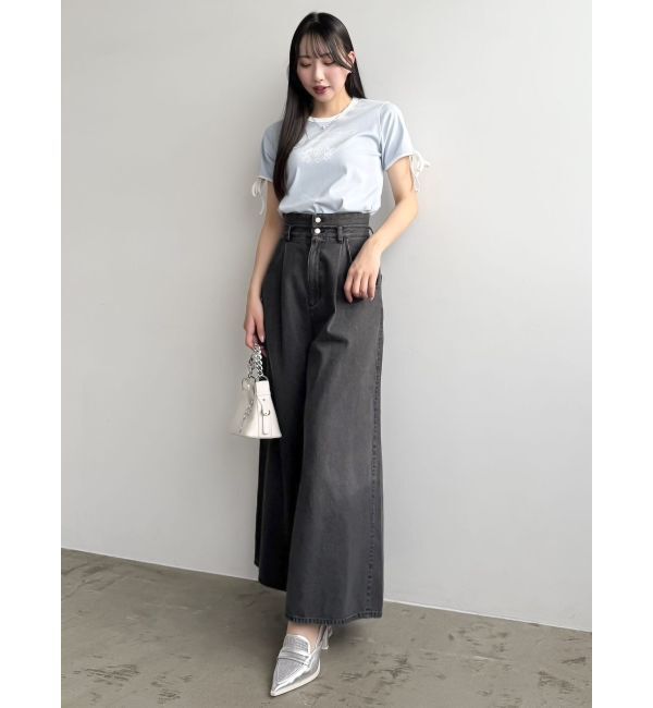 dazzlin「リボンスリーブロゴTシャツ」|Tシャツ・カットソー|