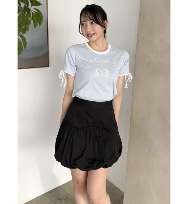 dazzlin「リボンスリーブロゴTシャツ」|Tシャツ・カットソー|