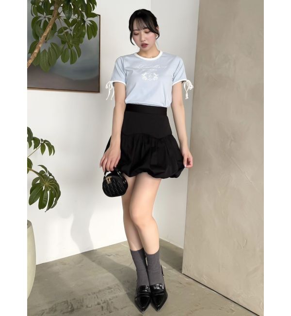 dazzlin「リボンスリーブロゴTシャツ」|Tシャツ・カットソー|