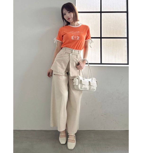 dazzlin「リボンスリーブロゴTシャツ」|Tシャツ・カットソー|