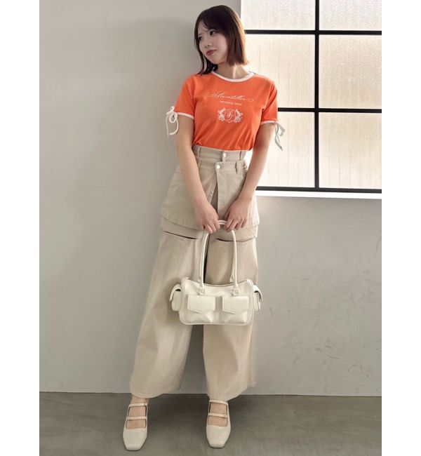 dazzlin「リボンスリーブロゴTシャツ」|Tシャツ・カットソー|