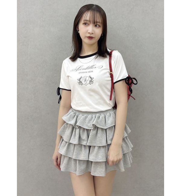 dazzlin「リボンスリーブロゴTシャツ」|Tシャツ・カットソー|