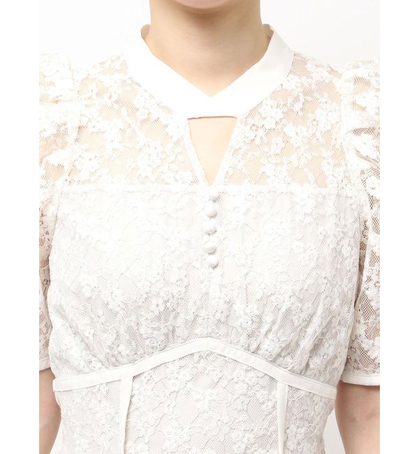 dazzlin「ネックツイスト刺繍レースドレス」|ドレス|