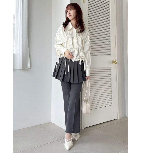 dazzlin「2WAYギャザーシャツブルゾン」|ブルゾン・スタジャン|