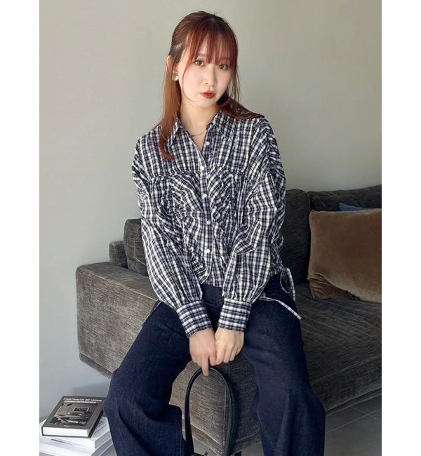 dazzlin「2WAYギャザーシャツブルゾン」|ブルゾン・スタジャン|