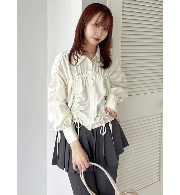 dazzlin「2WAYギャザーシャツブルゾン」|ブルゾン・スタジャン|