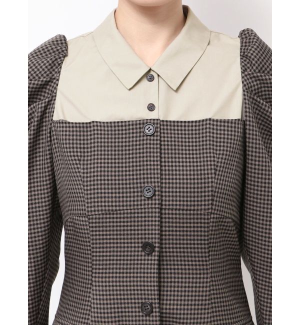 dazzlin「スソプリーツジャケットミニワンピース」|ワンピース|