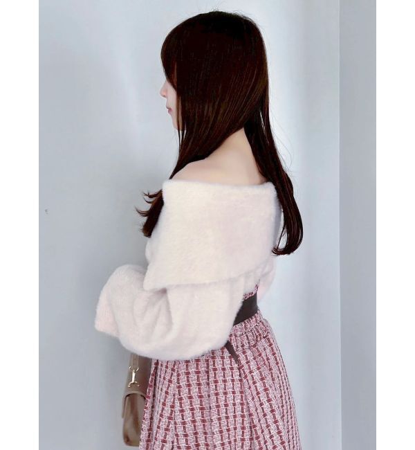 dazzlin「2WAYミニシャギーオフショルニット」|ニット・セーター|