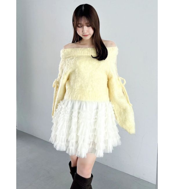 dazzlin「ボリュームフリルチュールミニスカート」|スカート|