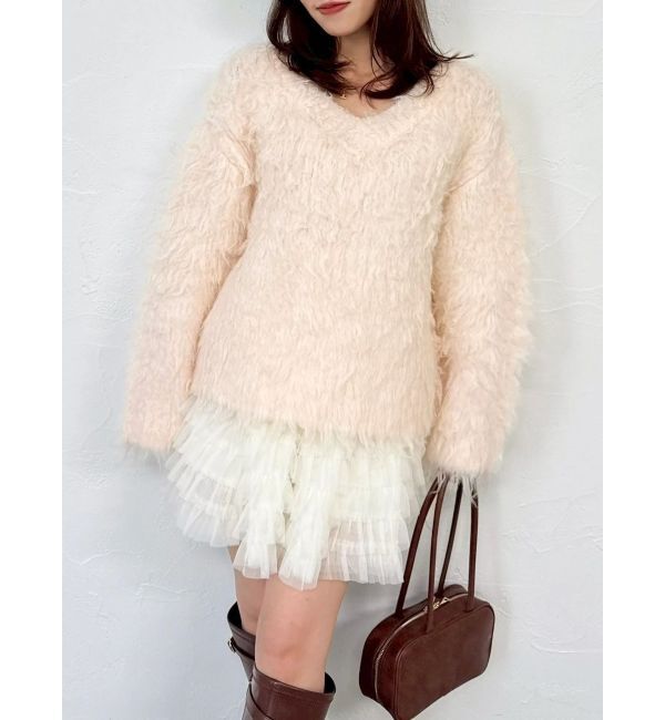 dazzlin「ボリュームフリルチュールミニスカート」|スカート|