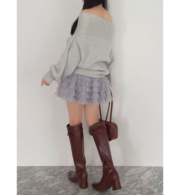 dazzlin「ボリュームフリルチュールミニスカート」|スカート|