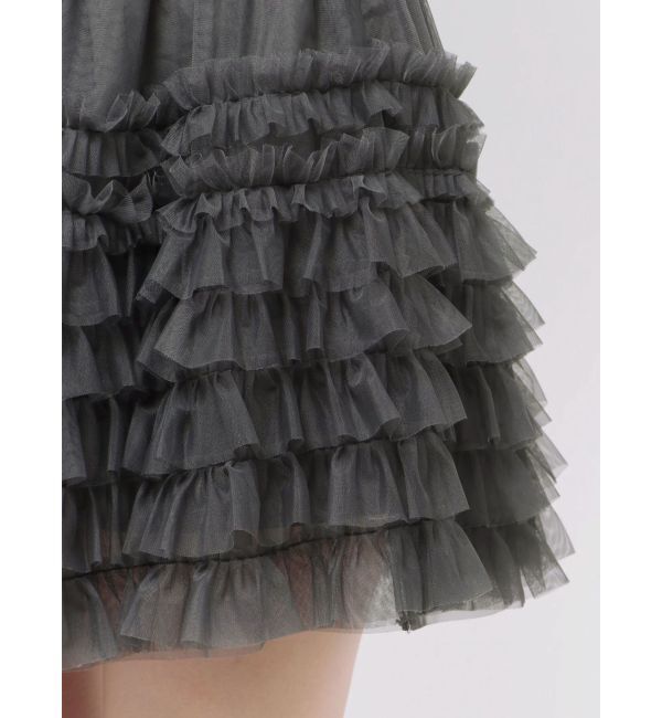 dazzlin「ボリュームフリルチュールミニスカート」|スカート|
