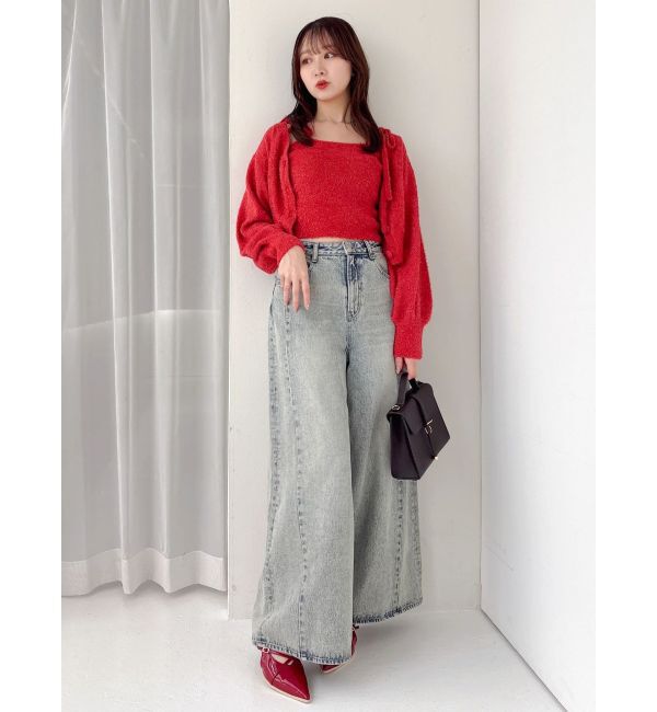 dazzlin「ミニシャギーラメニットカーデトップス」|カーディガン|