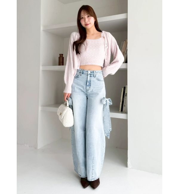 dazzlin「ミニシャギーラメニットカーデトップス」|カーディガン|