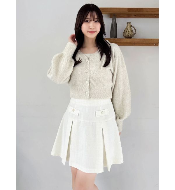 dazzlin「ミニシャギーラメニットカーデトップス」|カーディガン|