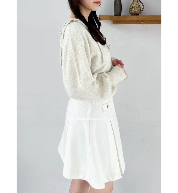 dazzlin「ミニシャギーラメニットカーデトップス」|カーディガン|