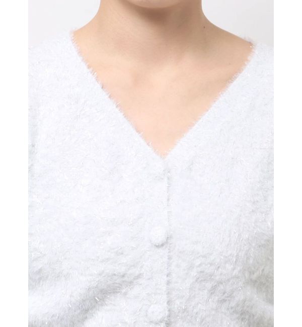 dazzlin「ミニシャギーラメニットカーデトップス」|カーディガン|