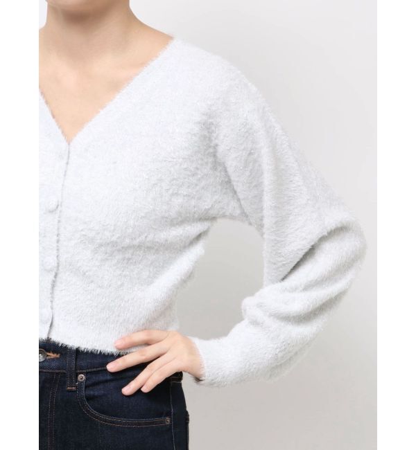 dazzlin「ミニシャギーラメニットカーデトップス」|カーディガン|