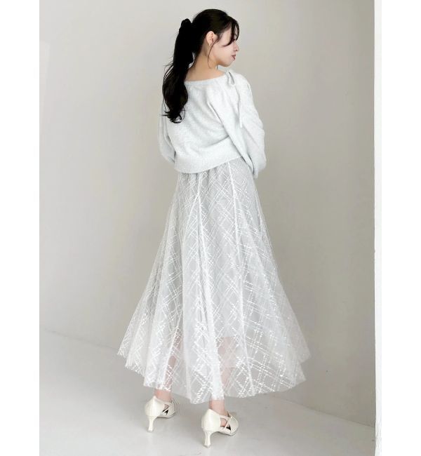 dazzlin「ミニシャギーラメニットカーデトップス」|カーディガン|