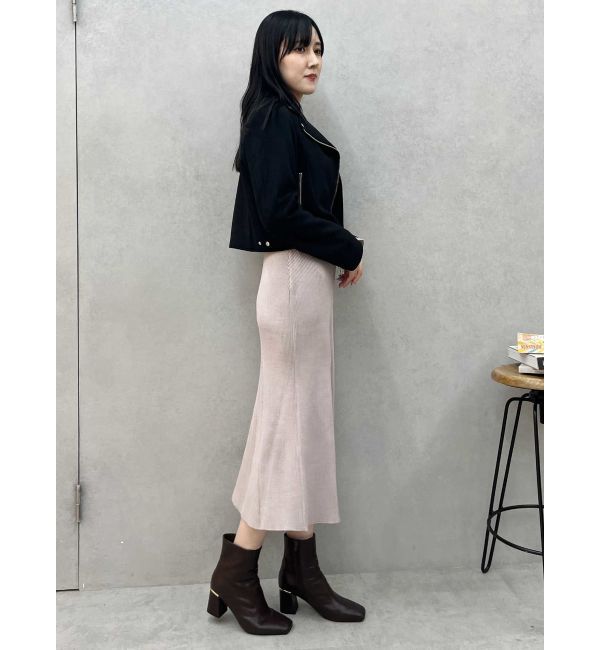 MERCURYDUO「フェイクスエードコンパクトライダースジャケット」|ライダースジャケット|