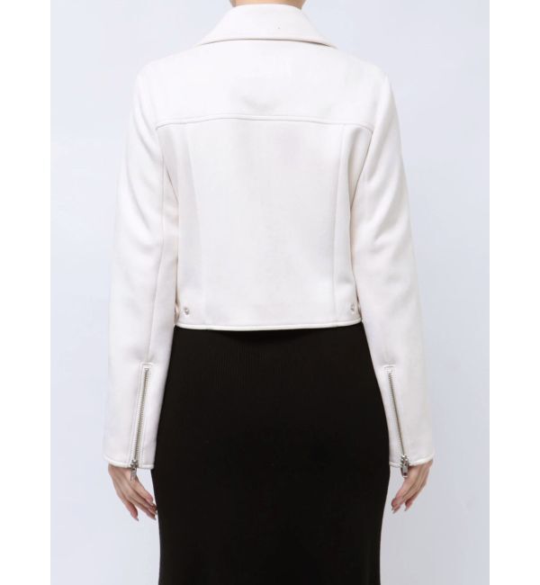 MERCURYDUO「フェイクスエードコンパクトライダースジャケット」|ライダースジャケット|