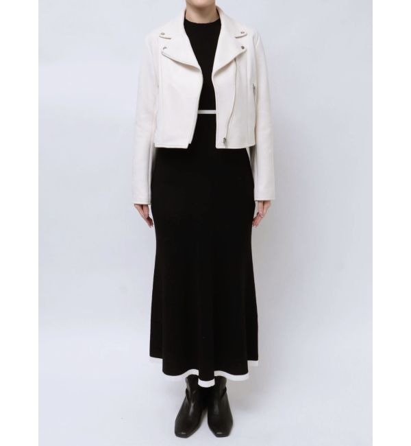 MERCURYDUO「フェイクスエードコンパクトライダースジャケット」|ライダースジャケット|