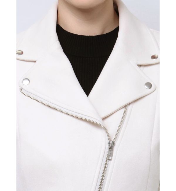 MERCURYDUO「フェイクスエードコンパクトライダースジャケット」|ライダースジャケット|