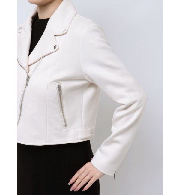 MERCURYDUO「フェイクスエードコンパクトライダースジャケット」|ライダースジャケット|