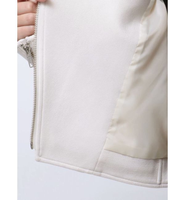 MERCURYDUO「フェイクスエードコンパクトライダースジャケット」|ライダースジャケット|