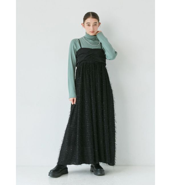 Ungrid「スパンコールデザインキャミワンピース」|ワンピース|